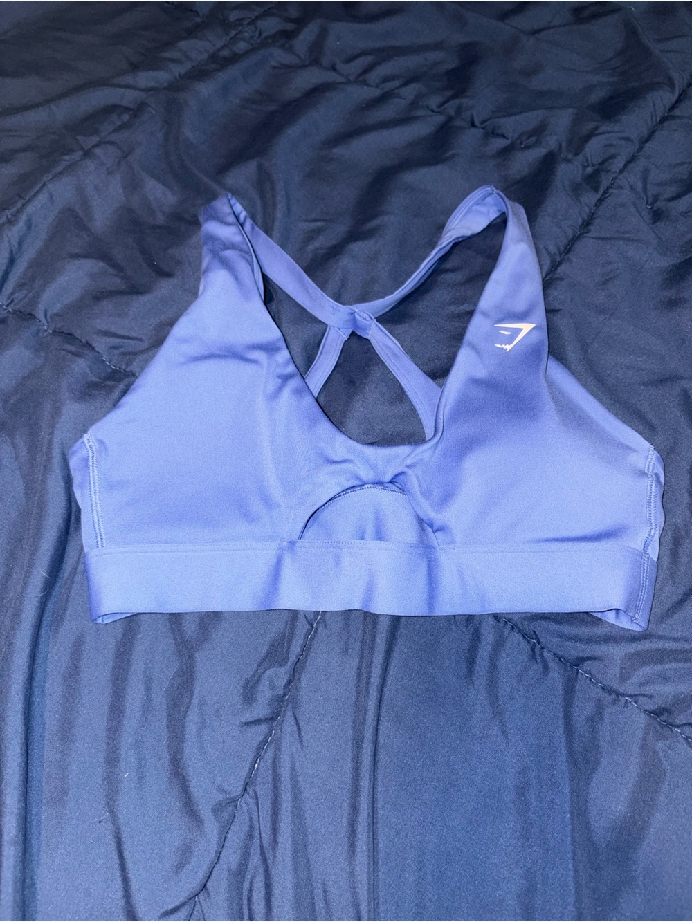 Gymshark Peek A Boo Sports Bra • Iris Blue